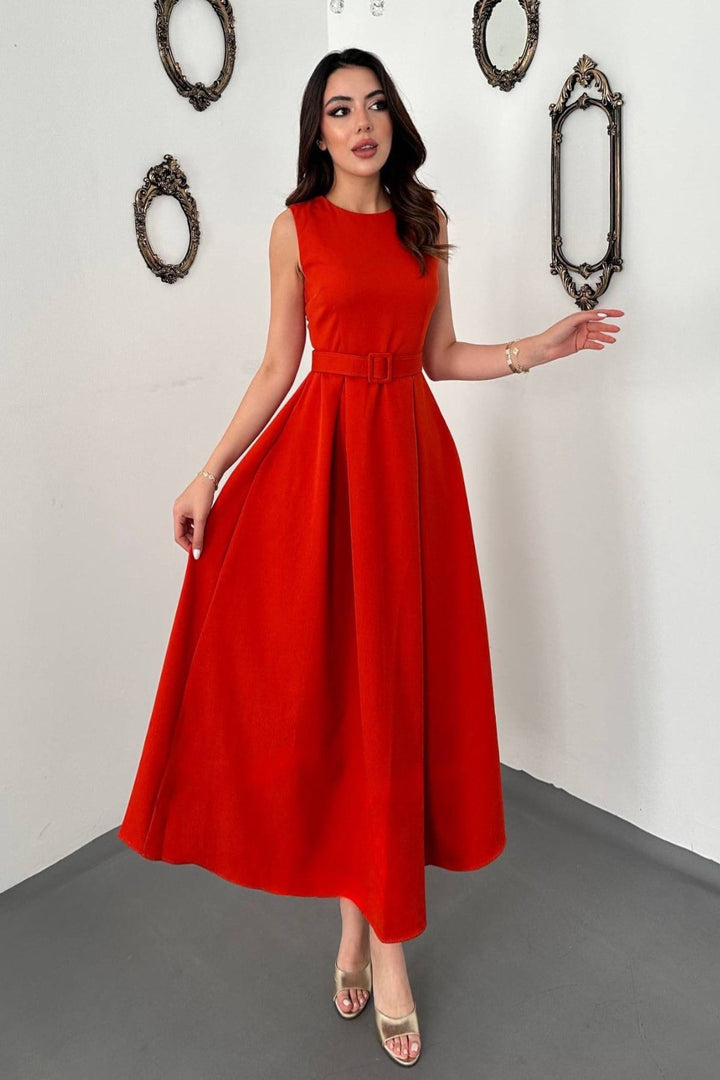 ELS CORAL Halter Yaka Kloş Elbise - Chippenham