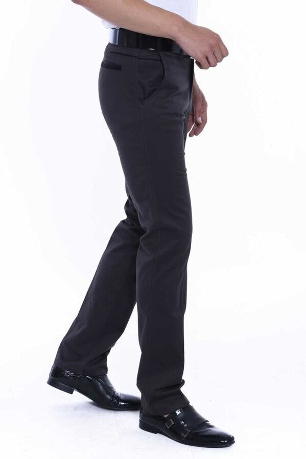 WSS Cotton Dark Grey Men Pants  - Biloxi