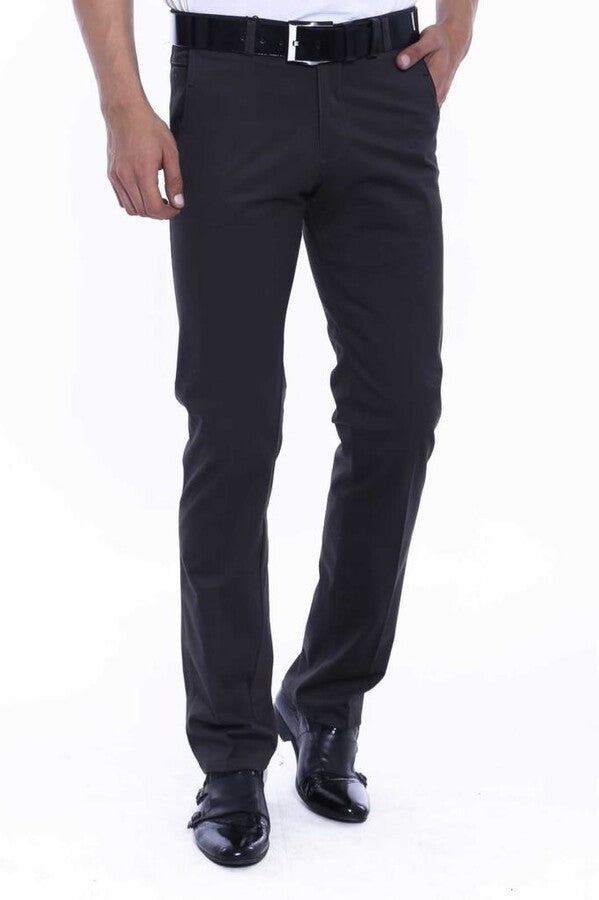 WSS Cotton Dark Grey Men Pants  - Biloxi