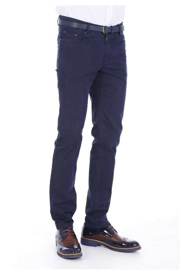 WSS Cotton Five Pockets Navy Blue Men Pants  - Spring Hill