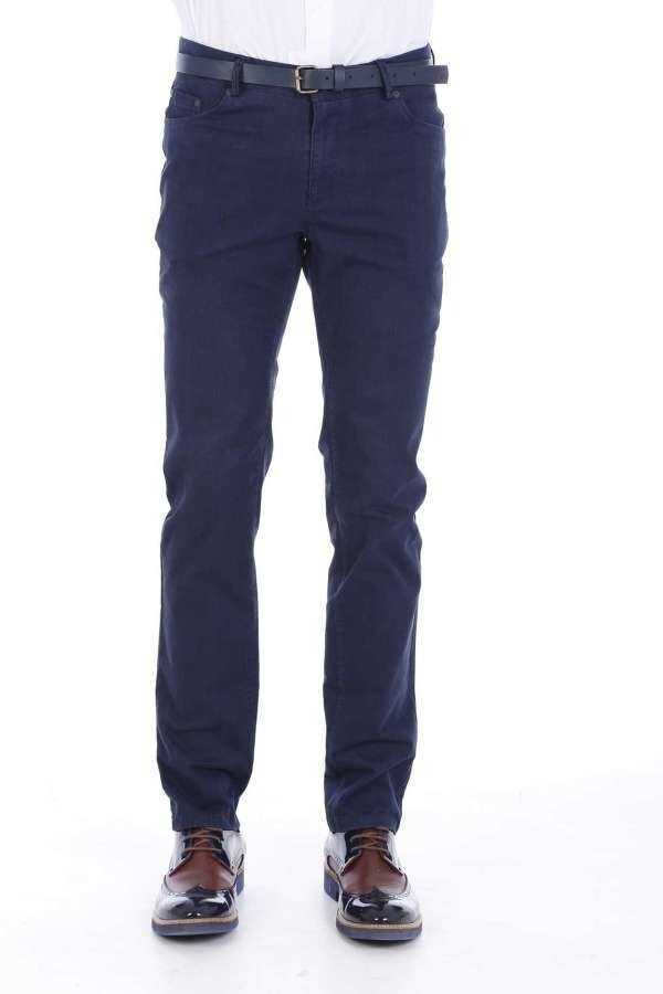 WSS Cotton Five Pockets Navy Blue Men Pants  - Spring Hill