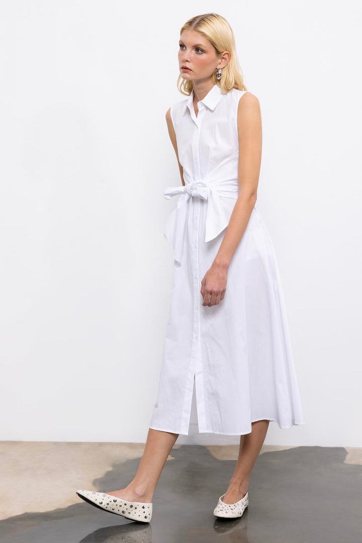 BSL Women Cotton Midi Shirt Dress - Middelburg
