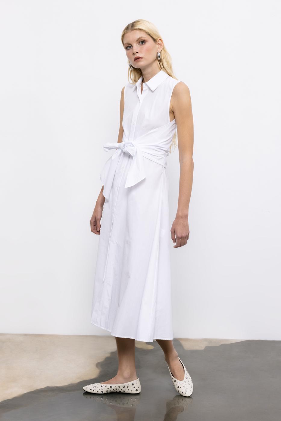 BSL Women Cotton Midi Shirt Dress - Middelburg