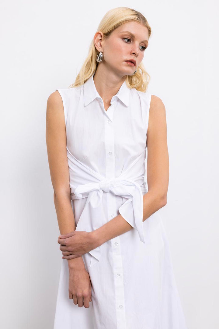 BSL Women Cotton Midi Shirt Dress - Middelburg