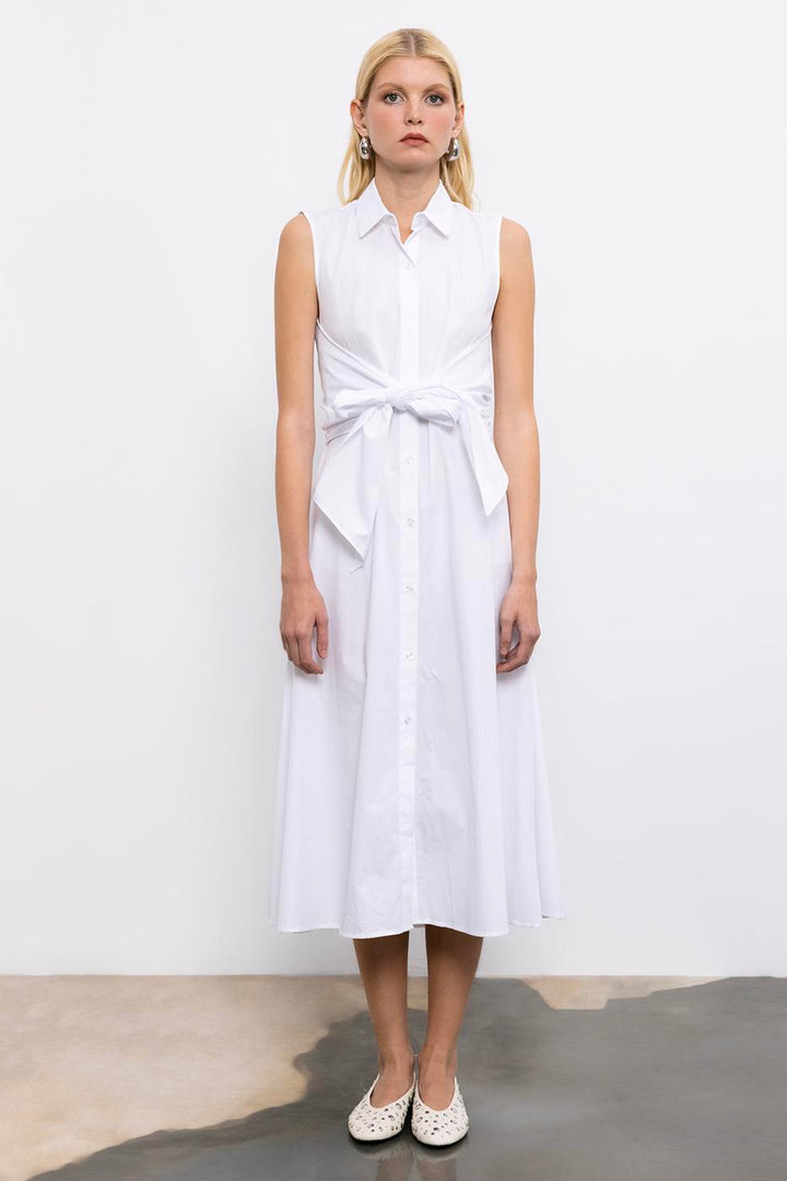 BSL Women Cotton Midi Shirt Dress - Middelburg