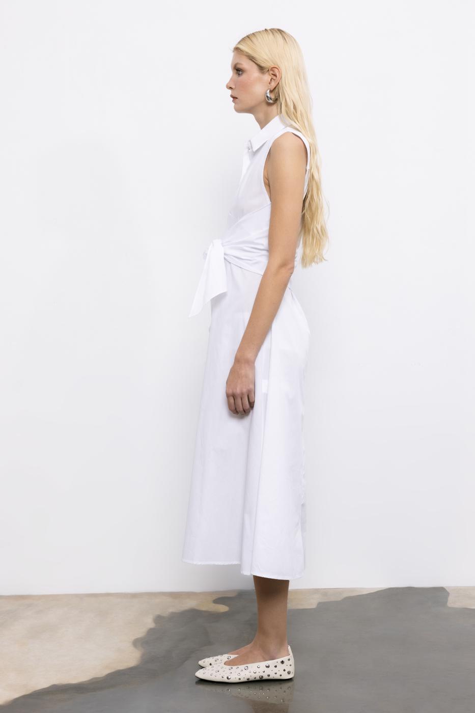BSL Women Cotton Midi Shirt Dress - Middelburg