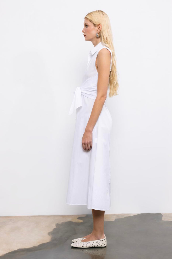 BSL Women Cotton Midi Shirt Dress - Middelburg