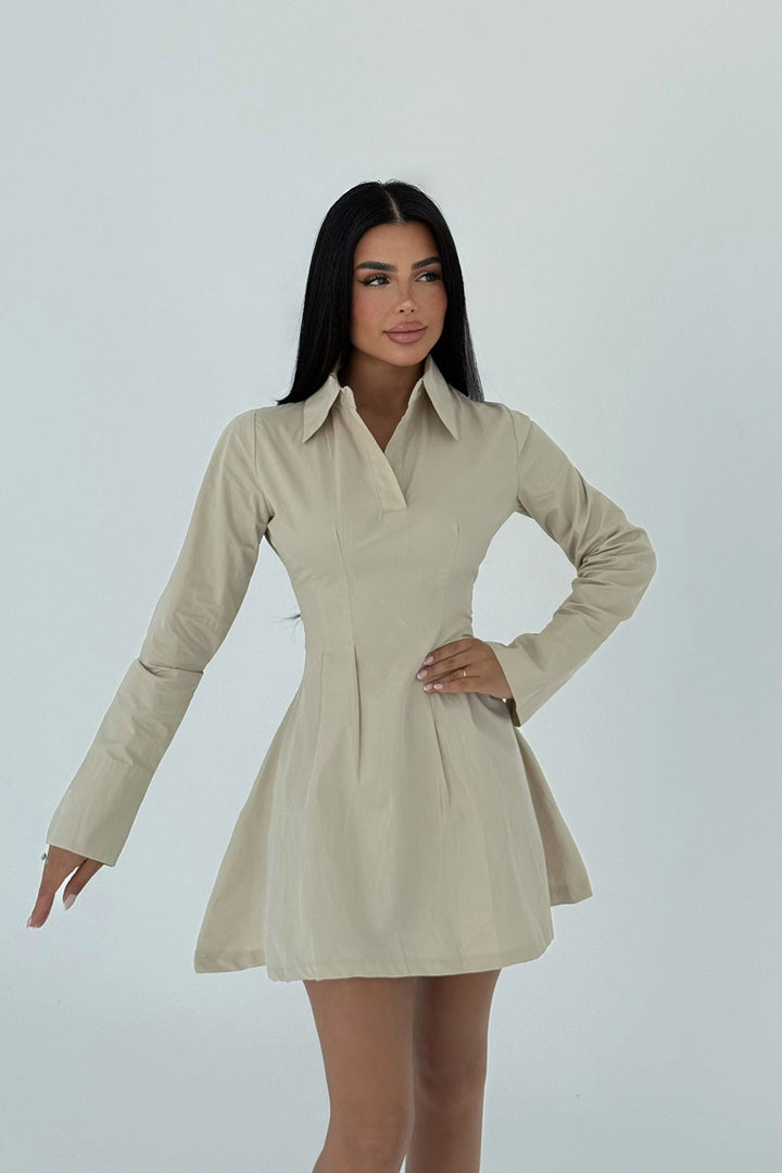 EYY Women Krem Ruffled Elbise - Steyr