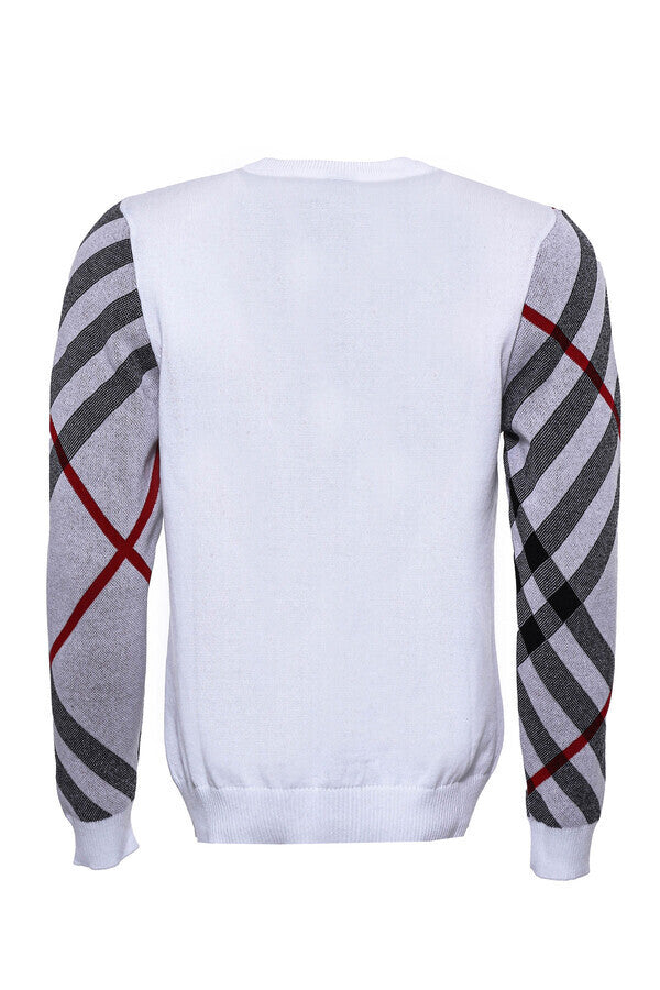 WSS Crew Neck Knitwear Patterned White  - Tortosa