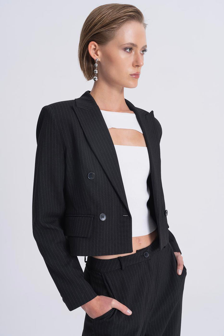 BSL Women Crop Blazer Jacket - Angra do Heroísmo