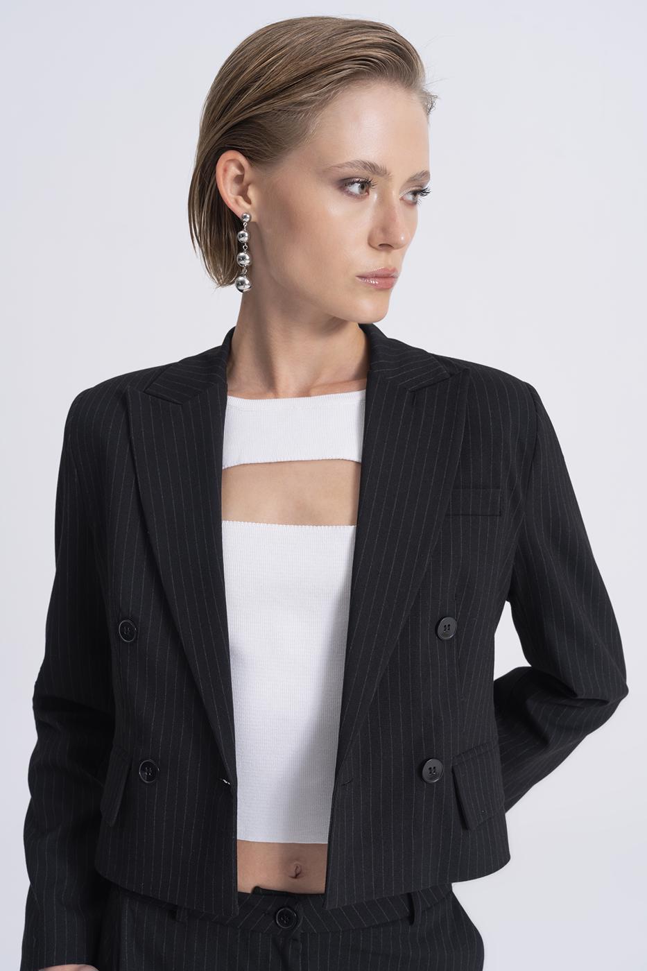 BSL Women Crop Blazer Jacket - Angra do Heroísmo