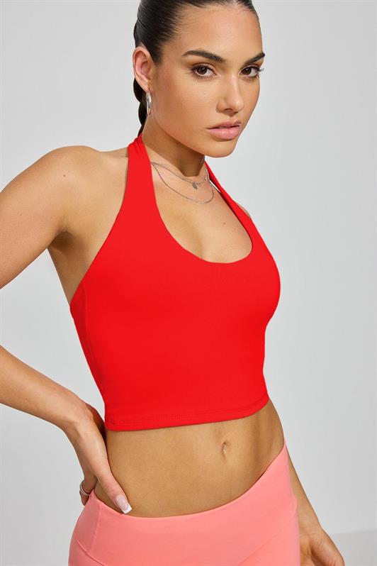 MDX Red Halter Neck Strap Crop Top MG2456 - Aschaffenburg