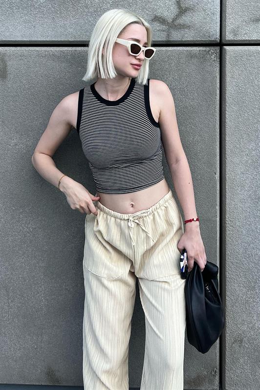 MDX Black Thick Strapped Lycra Crop Top MG2118 - Castellón de la Plana