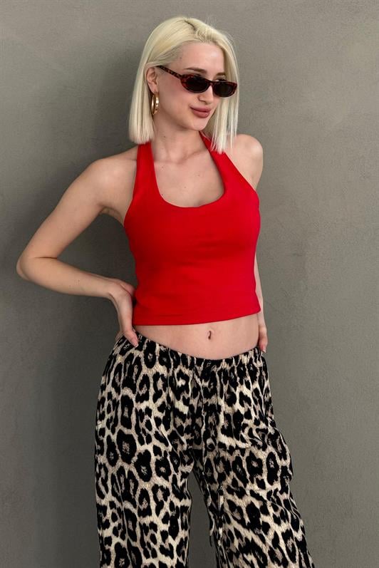 MDX Red Halter Neck Strap Crop Top MG2456 - Aschaffenburg
