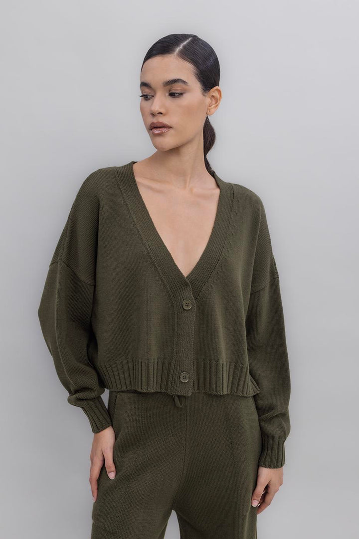 BSL Women Crop Knit Cardigan - Anzio