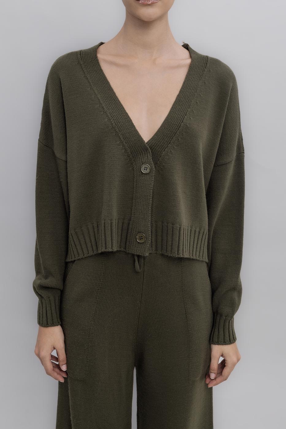 BSL Women Crop Knit Cardigan - Anzio