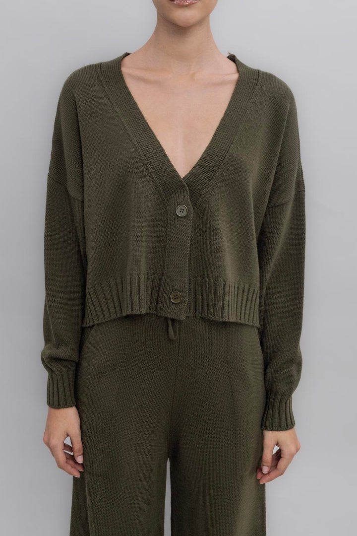BSL Women Crop Knit Cardigan - Anzio