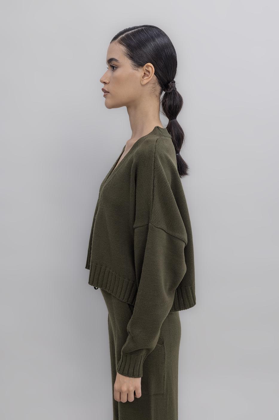 BSL Women Crop Knit Cardigan - Anzio