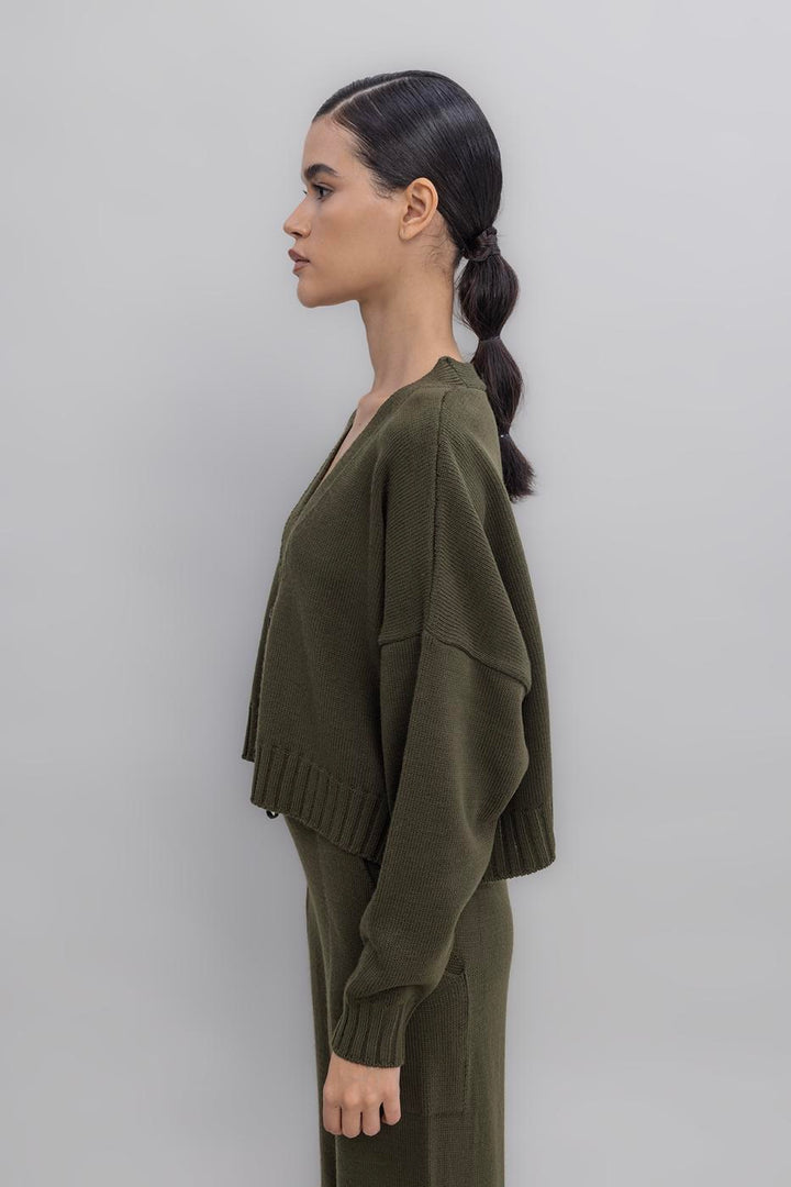 BSL Women Crop Knit Cardigan - Anzio