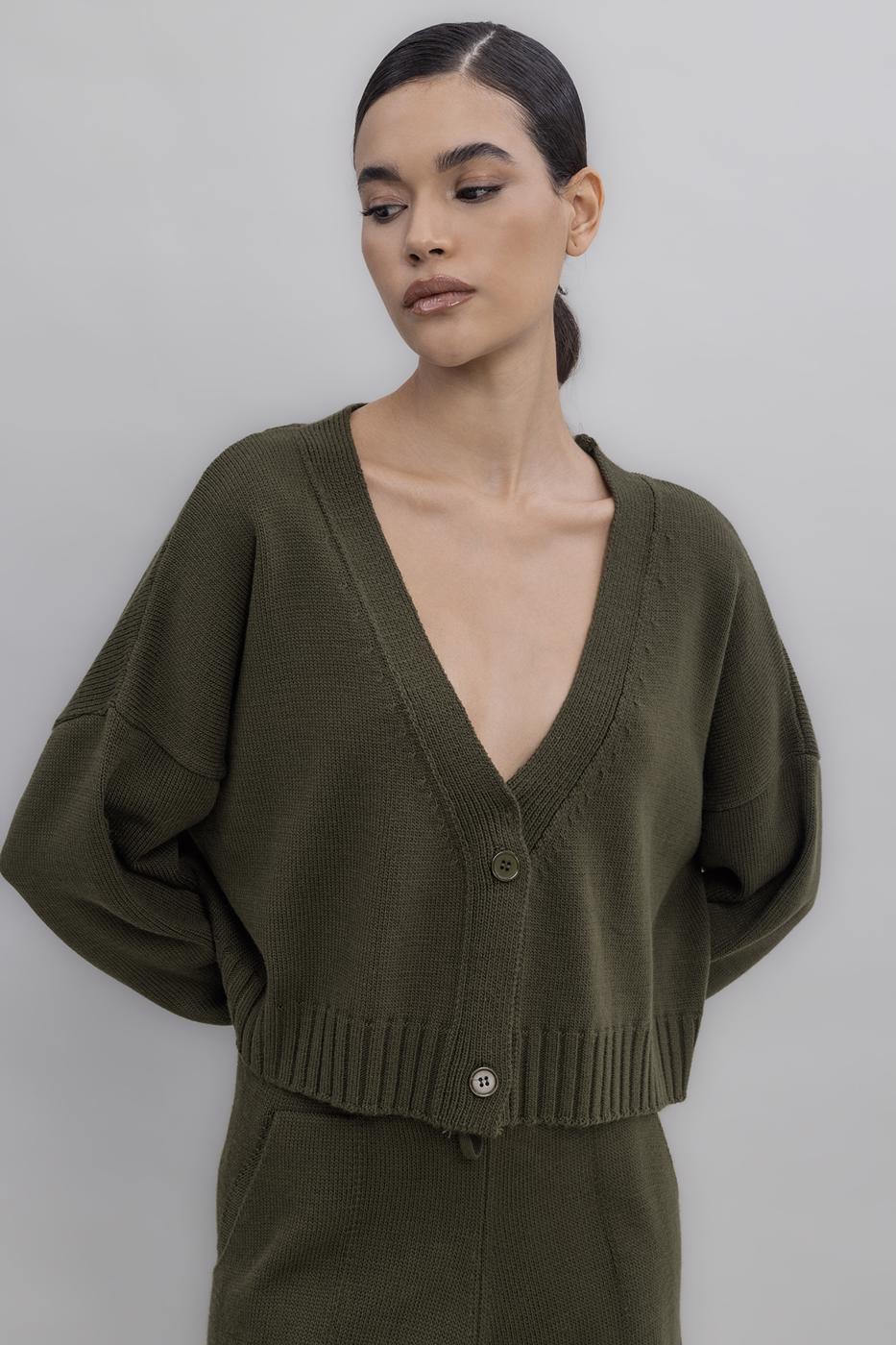 BSL Women Crop Knit Cardigan - Anzio