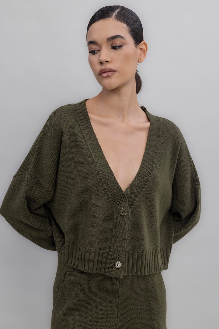 BSL Women Crop Knit Cardigan - Anzio