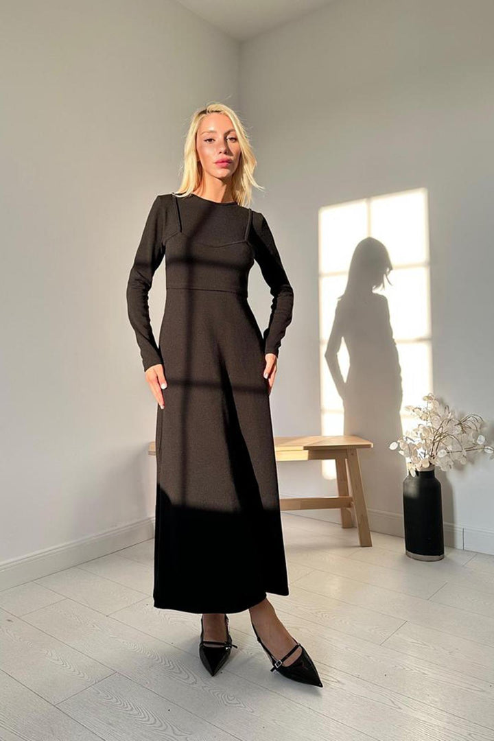ELS Crop Acrylic Dress - Black - Fountain Valley