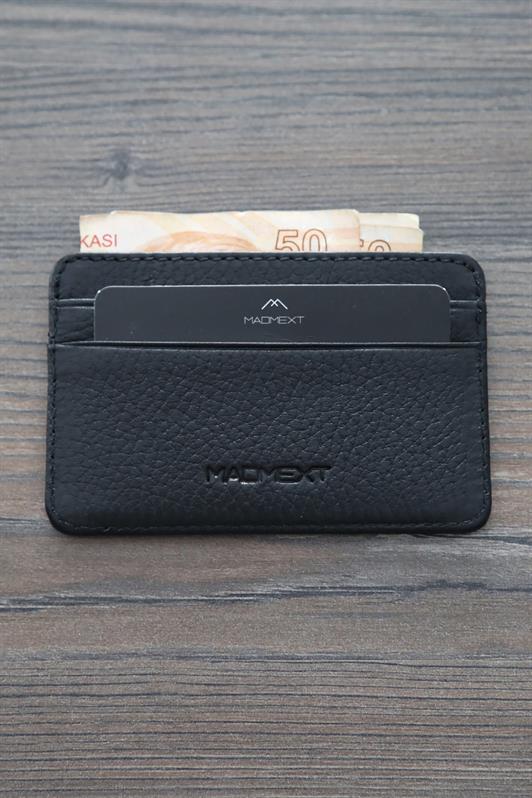 MDX Black Card and Money Divided Artificial Leather Men's Card Holder 7254 - Mühlhausen
