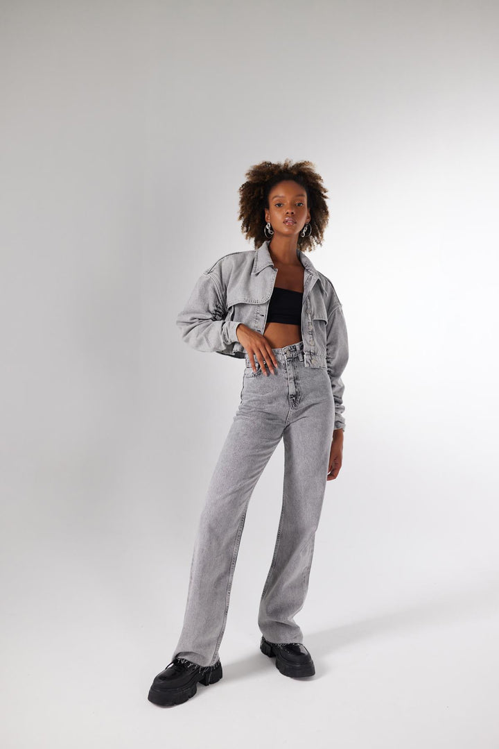 HLLY Women Lorenzo Jean Pants Gray - Guadalupe