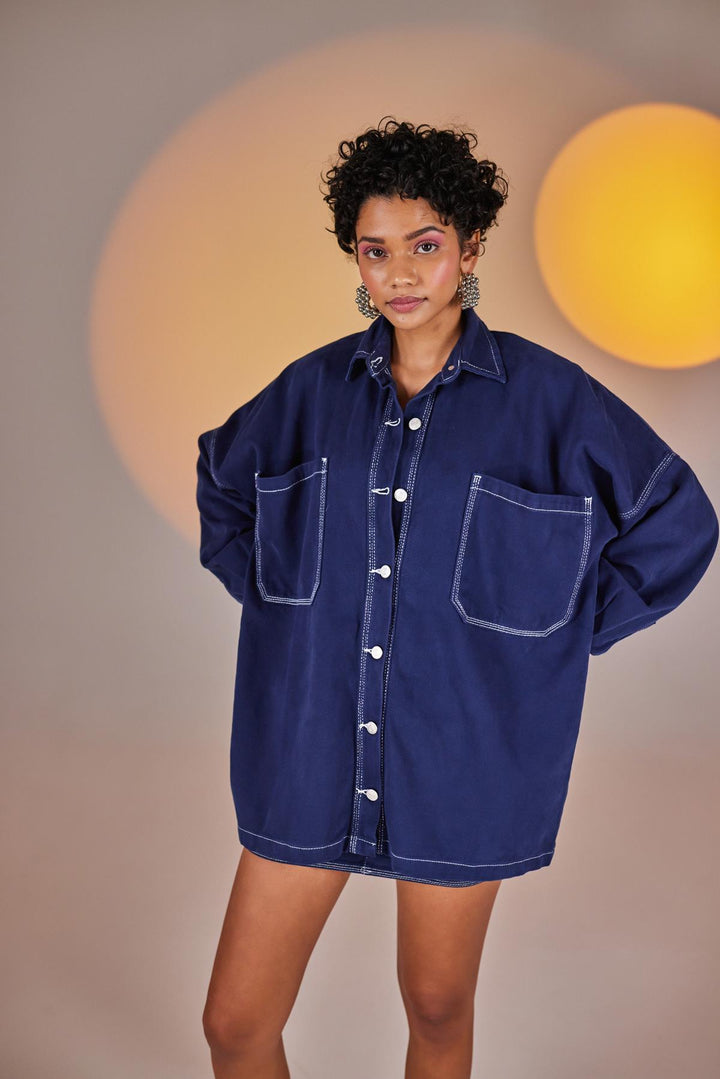 HLLY Women Sofie Shirt Navy - Salem