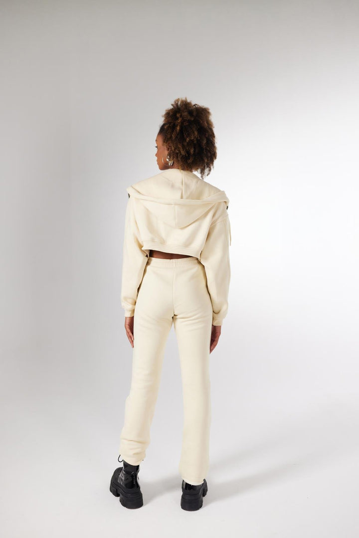 HLLY Women Mixed Beige Sweatpants - Dráma