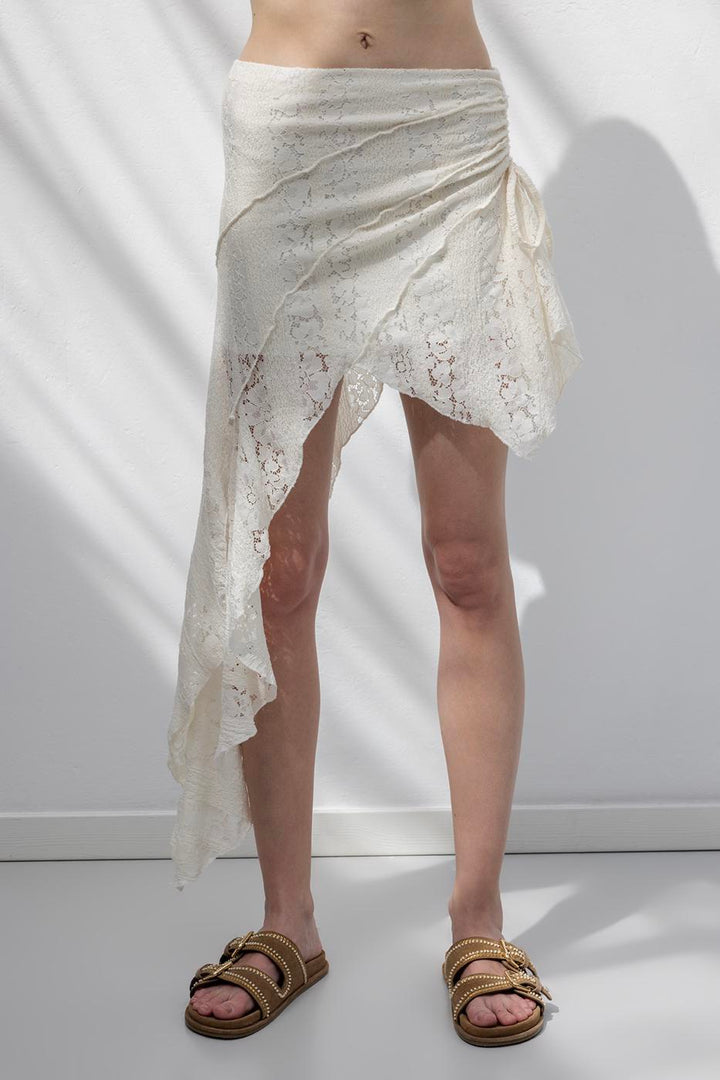BSL Women Lace Asymmetrical Mini Skirt - Talavera de la Reina