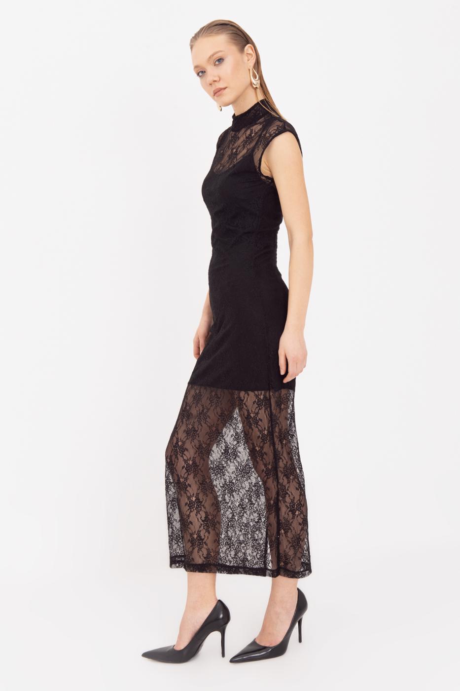 BSL Women Lace Lined Midi Pencil Dress - Salzburg