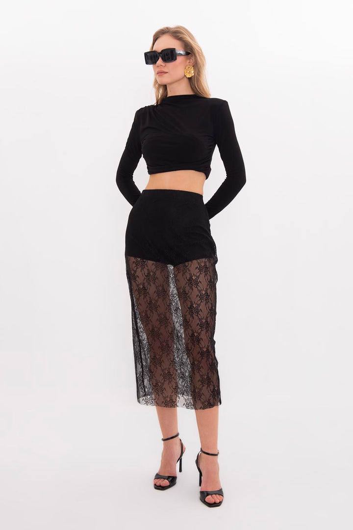 BSL Women Lace Midi Skirt - Batumi
