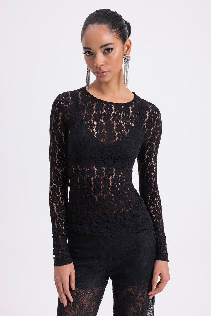 BSL Women Lace Slim Fit Top - Caltanissetta