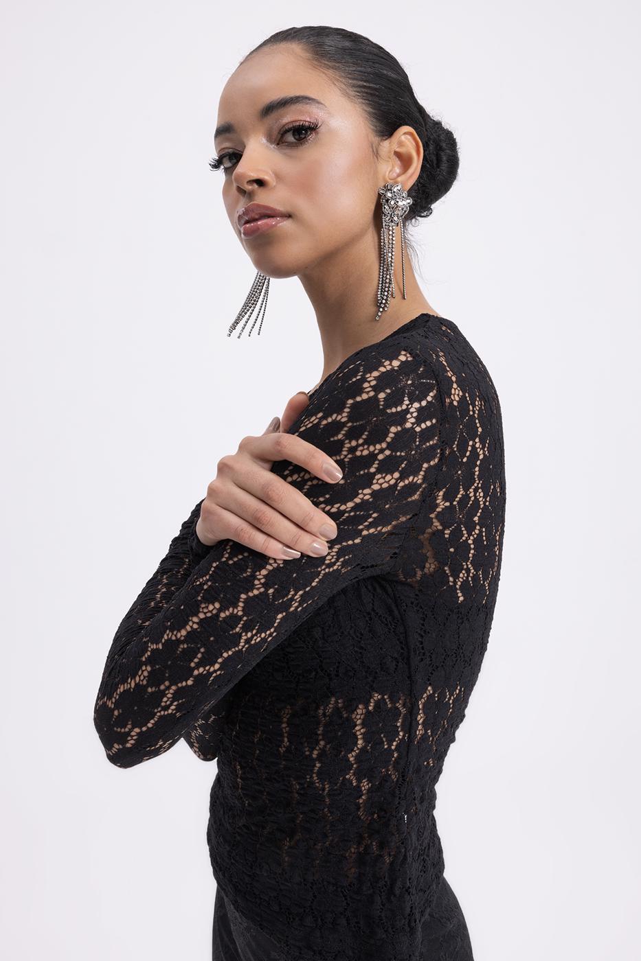 BSL Women Lace Slim Fit Top - Caltanissetta