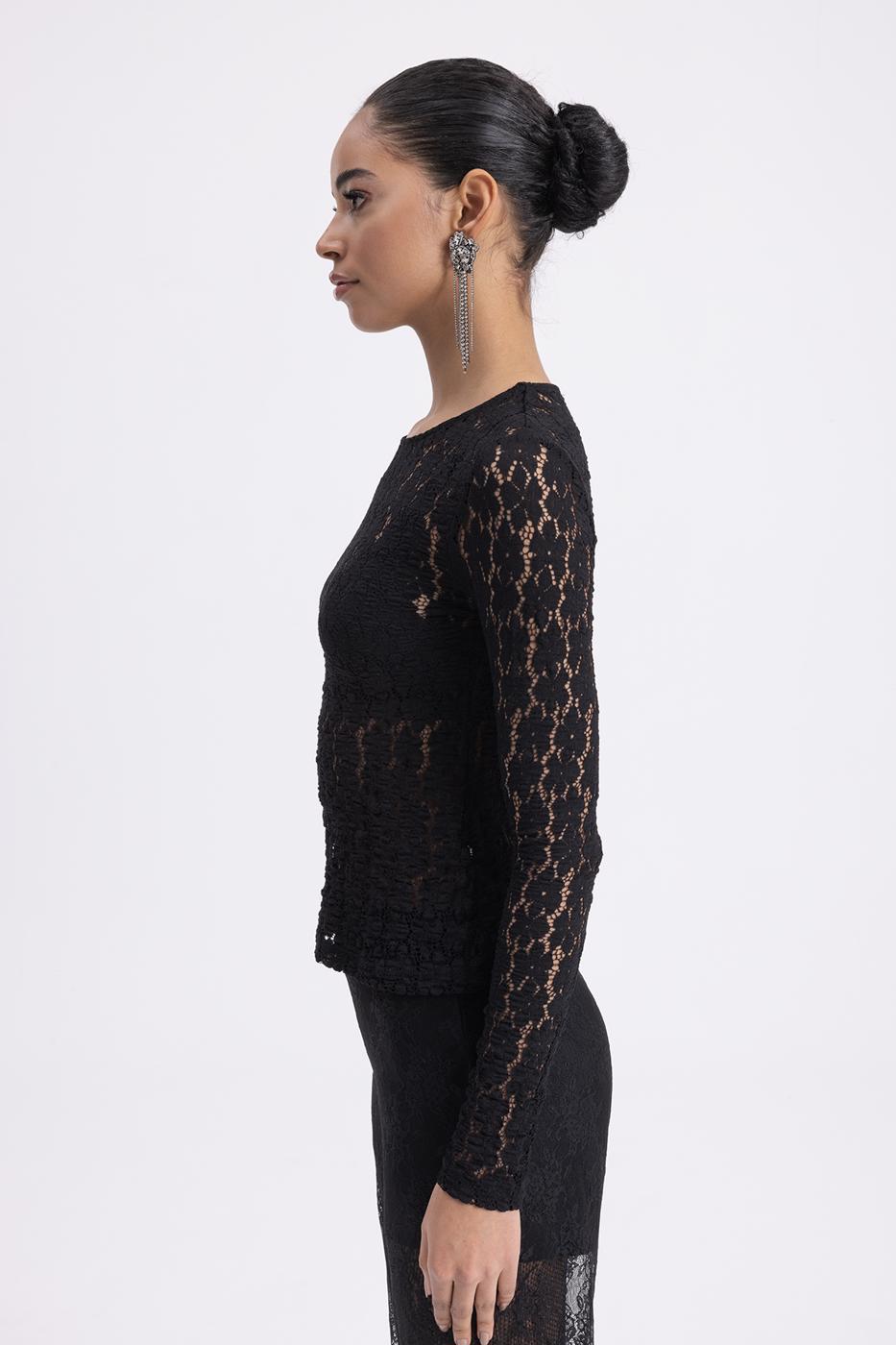BSL Women Lace Slim Fit Top - Caltanissetta