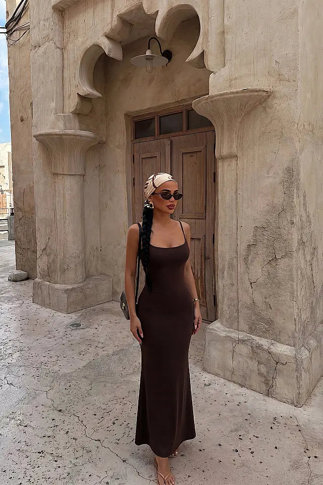EYY Women Dark Brown Melita Strappy Dress - Oviedo