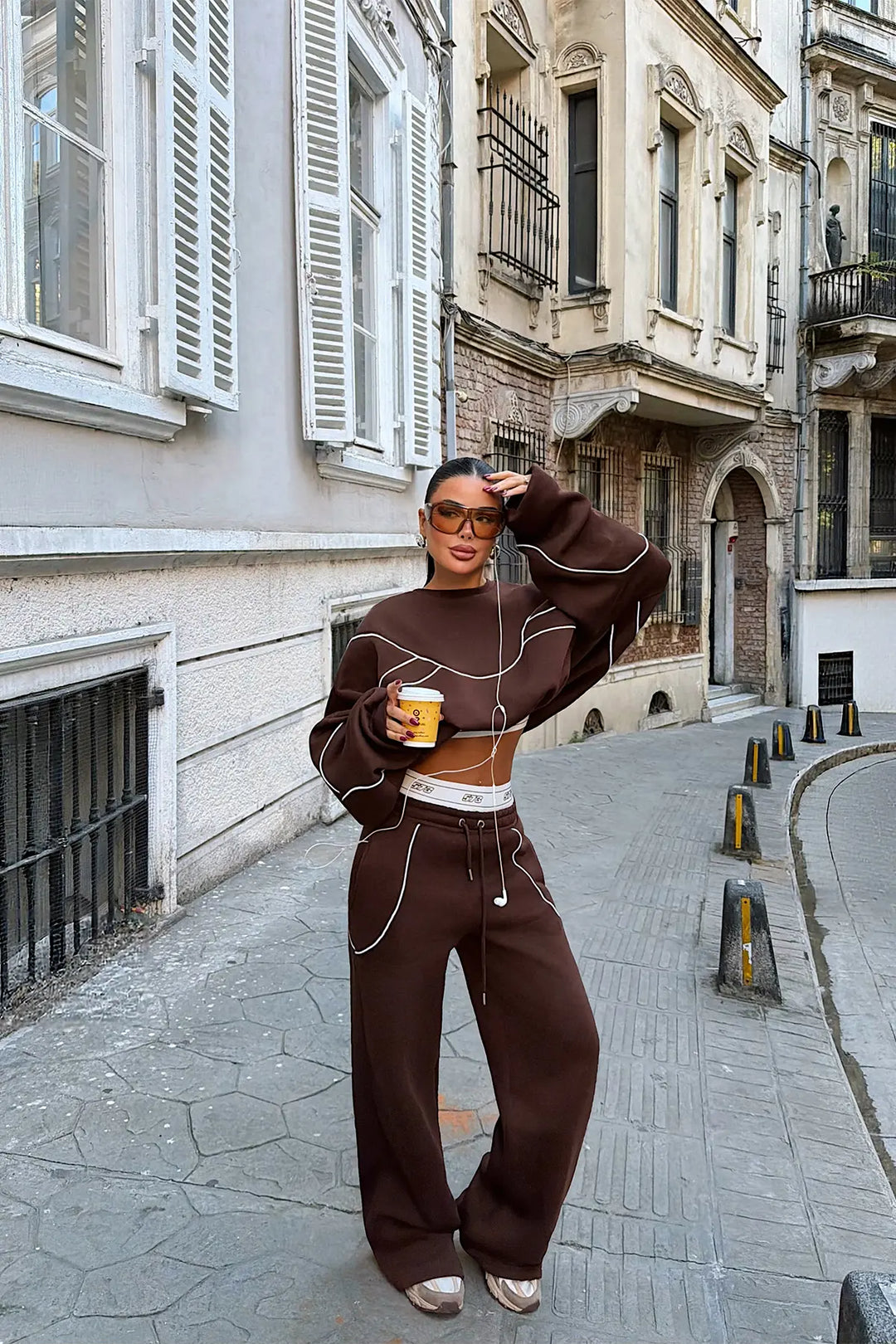 EYY Women Dark Brown Tracksuit Set - Cambridge