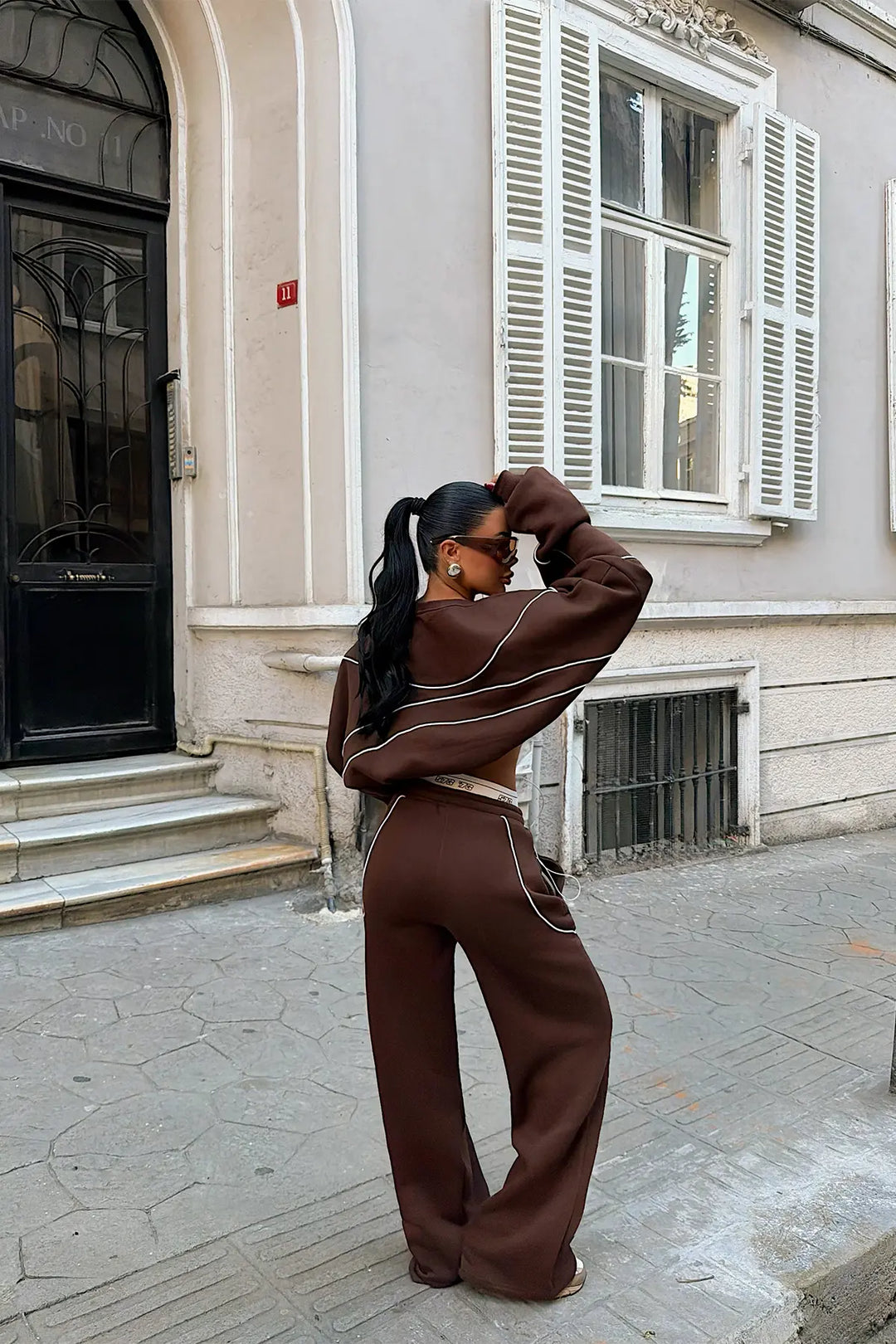 EYY Women Dark Brown Tracksuit Set - Cambridge