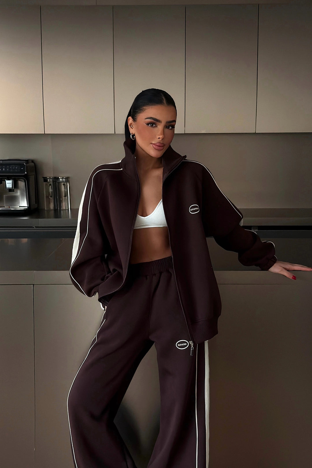EYY Women Dark Brown Gionna Tracksuit - Arona