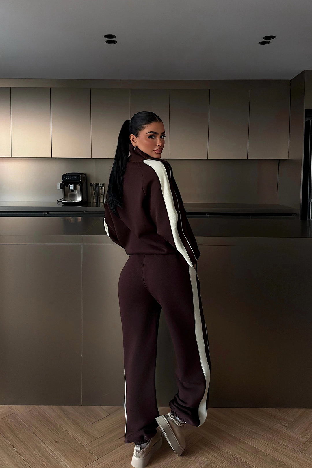 EYY Women Dark Brown Gionna Tracksuit - Arona