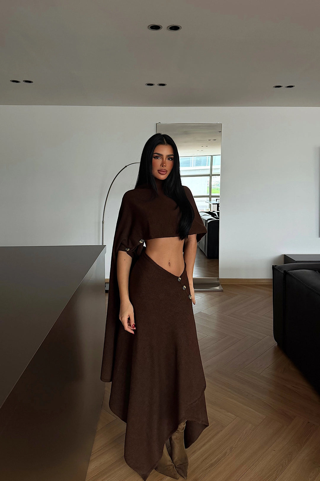 EYY Women Koyu Kahve Suzette Örme Takımı - St. Cloud