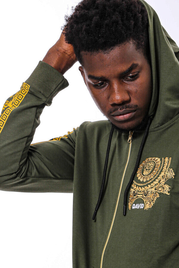 WSS Dark Green Hooded Slim Fit Sweatshirt  - Villanueva y Geltrú