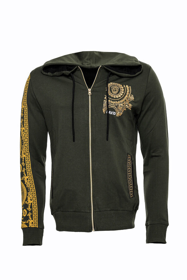 WSS Dark Green Hooded Slim Fit Sweatshirt  - Villanueva y Geltrú