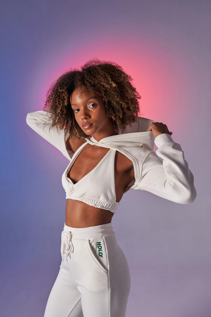 HLLY Women Olly Sweat أبيض - فلوريسانت