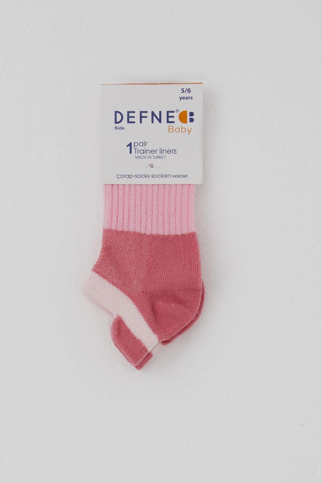BRE Defne Baby Kız Çocuk Spor Patik Çorap Blok Desenli 52 Yaş, Pembe - Plasencia