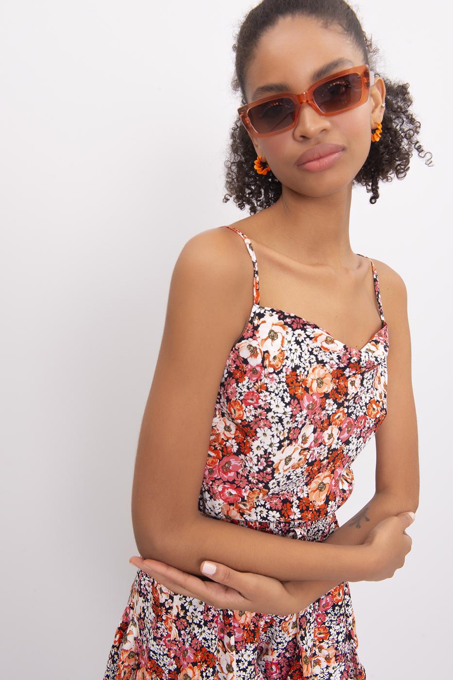 BSL Women Cowl Neck Strapped Blouse - Vila do Conde