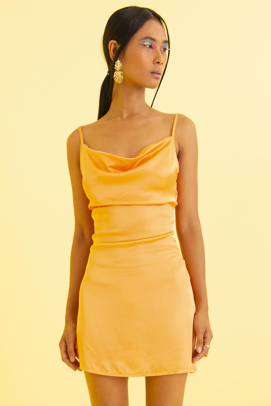 BSL Women Cowl Neck Strapped Midi Dress - Streamwood