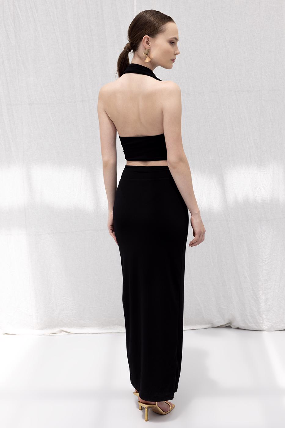 BSL Women Plunging Neck Deep Slit Maxi Dress - Southampton