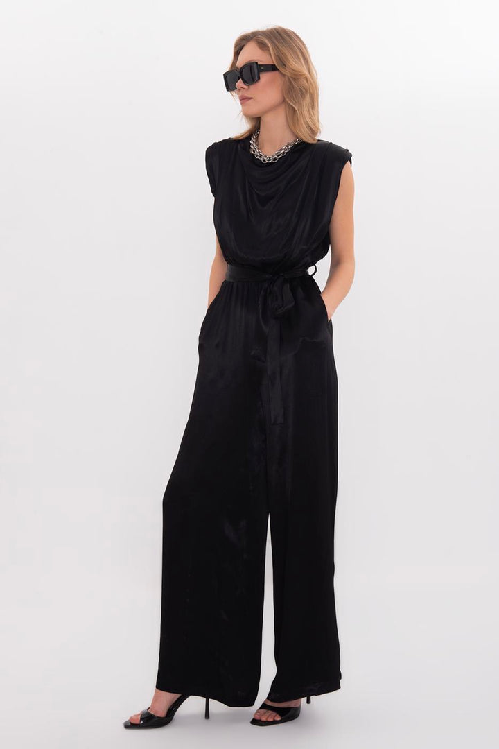 BSL Women Sleeveless Jumpsuit with Lace Collar - Dunedin